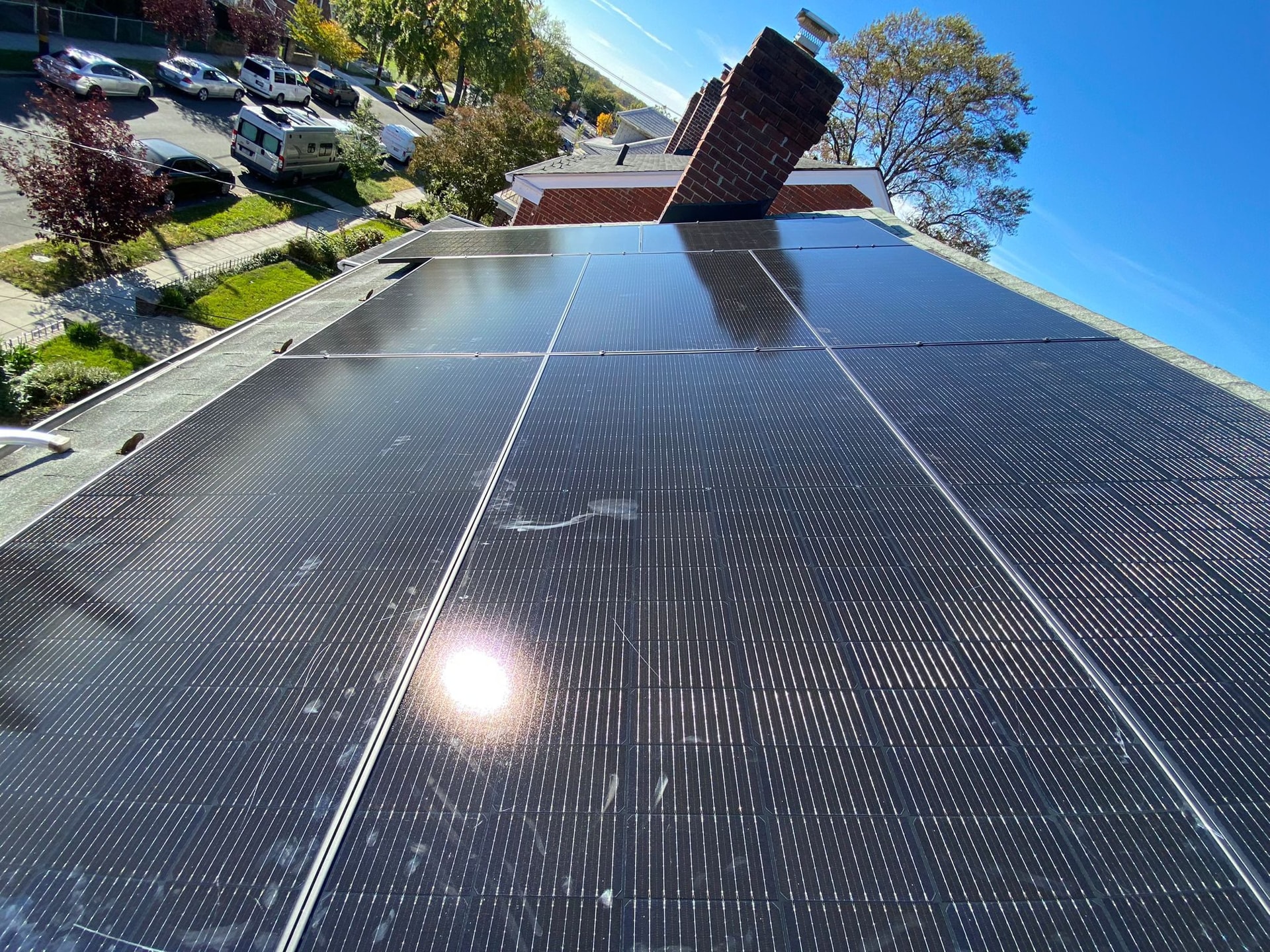 Engineer inspecting solar installation at Aduu Solar